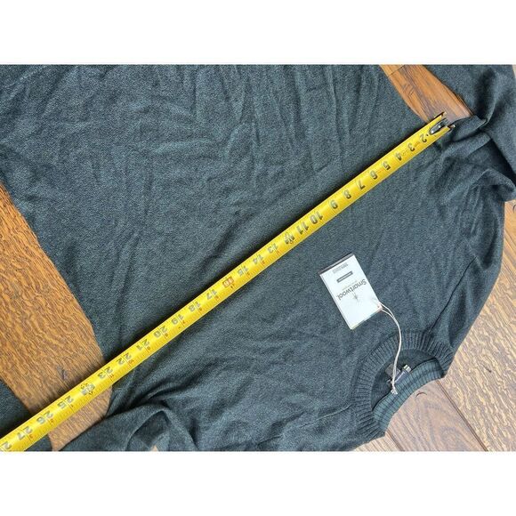SmartWool Mens Sweater Sparwood Dark Sage Heather Crew Wool Blend Large NWT - Picture 6 of 9